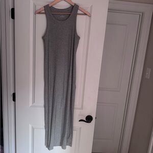 COS Gray Sleeveless Crew Neck Sheath Maxi Dress